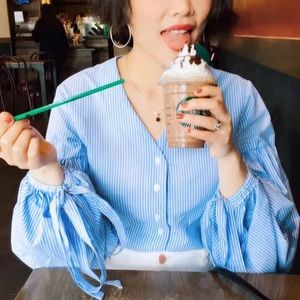 Pixie market puff sleeve shirt